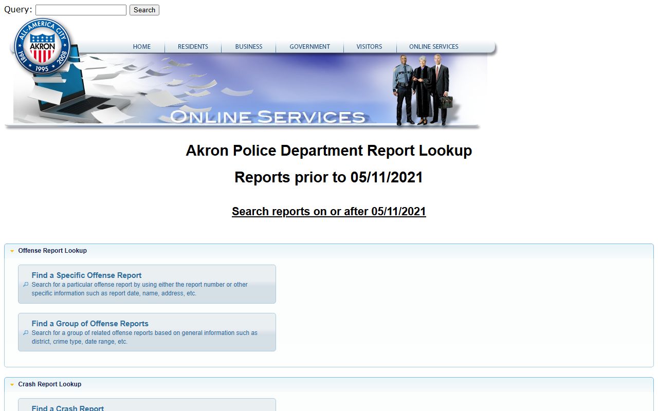 Akron Police report lookup for recent arrests