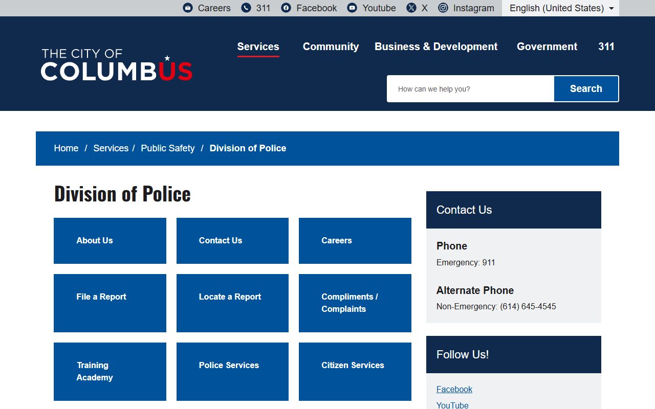 Columbus Division of Police recent arrests portal