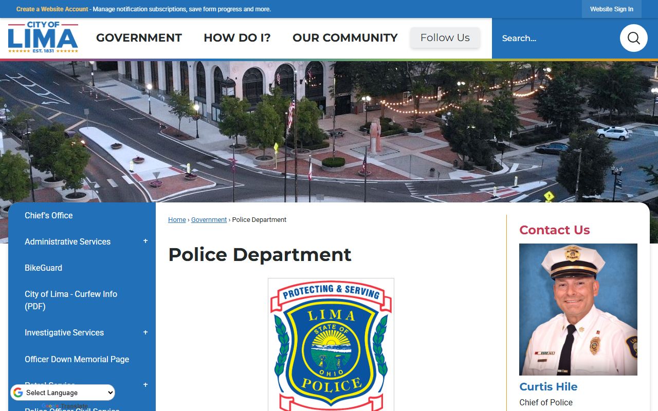 Lima Police Department recent arrests records page