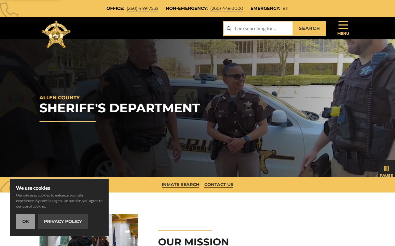Allen County Sheriff's Office website for recent arrest information