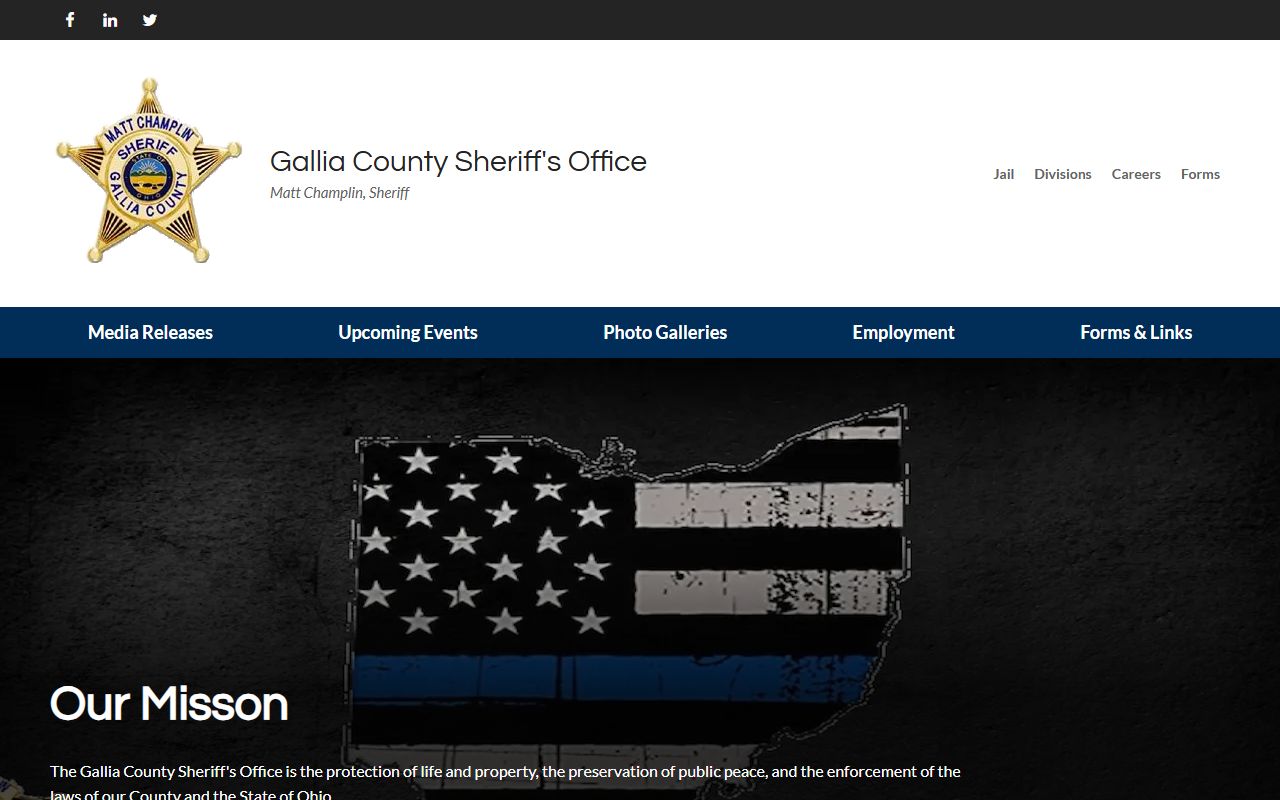 Gallia County Sheriff's Office website for recent arrests