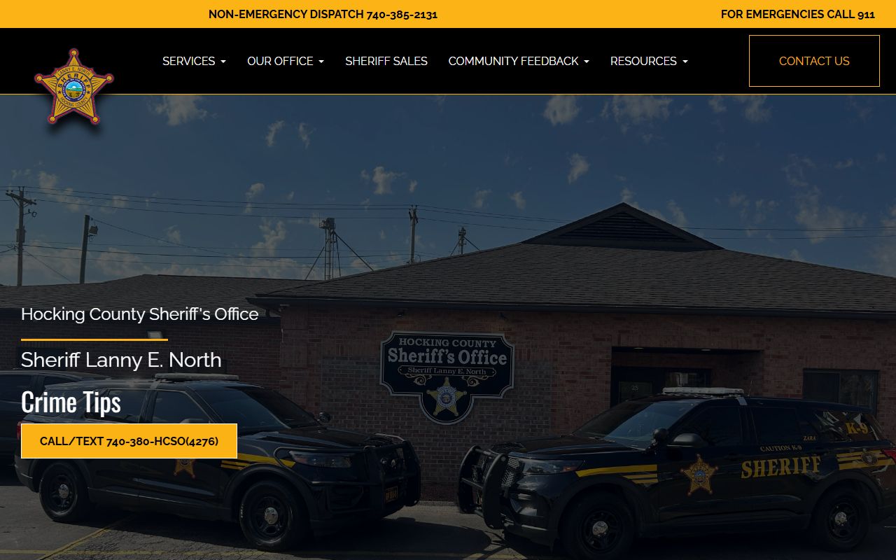 Hocking County Sheriff's Office website for recent arrests