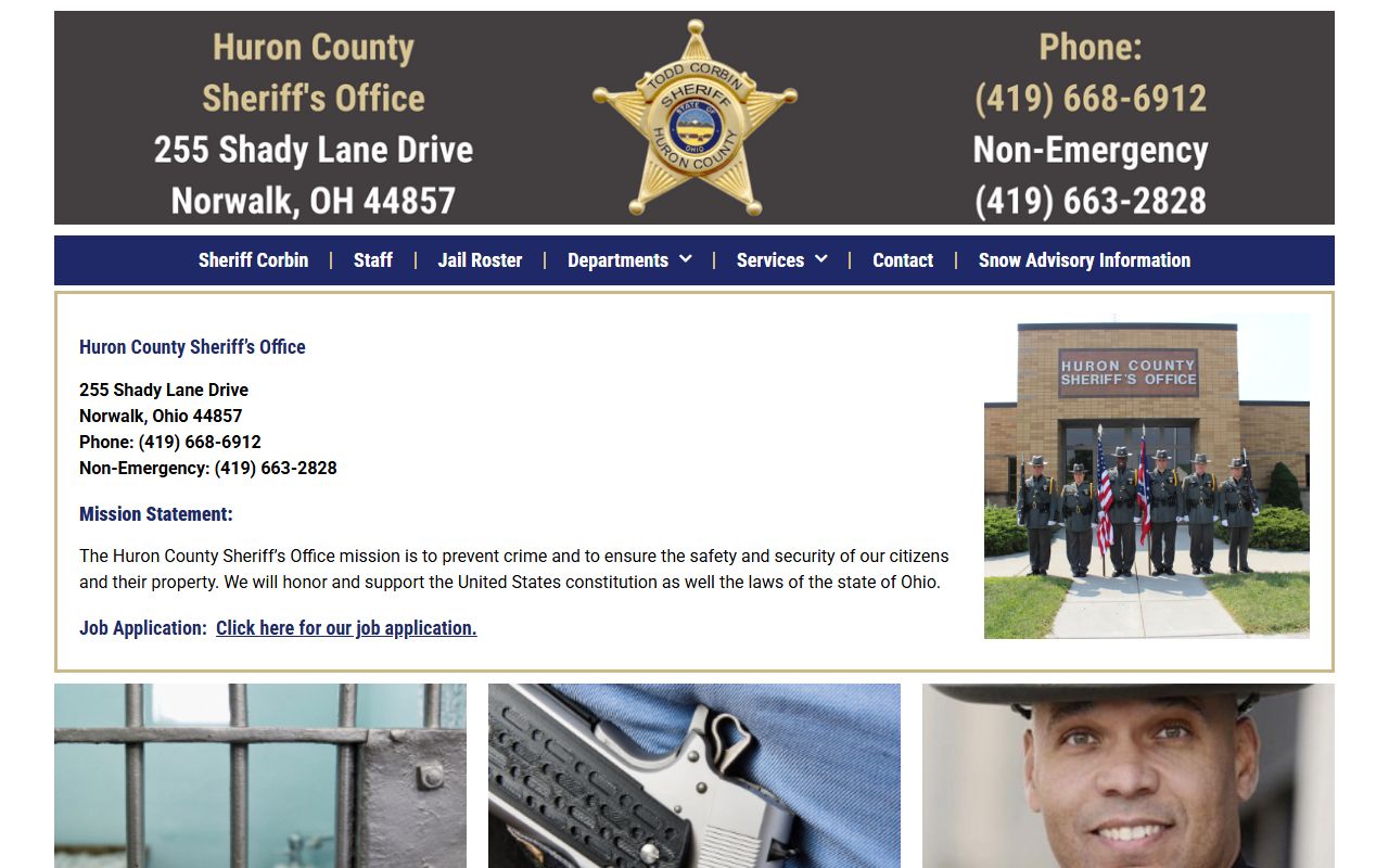 Huron County Sheriff's Office website for recent arrests