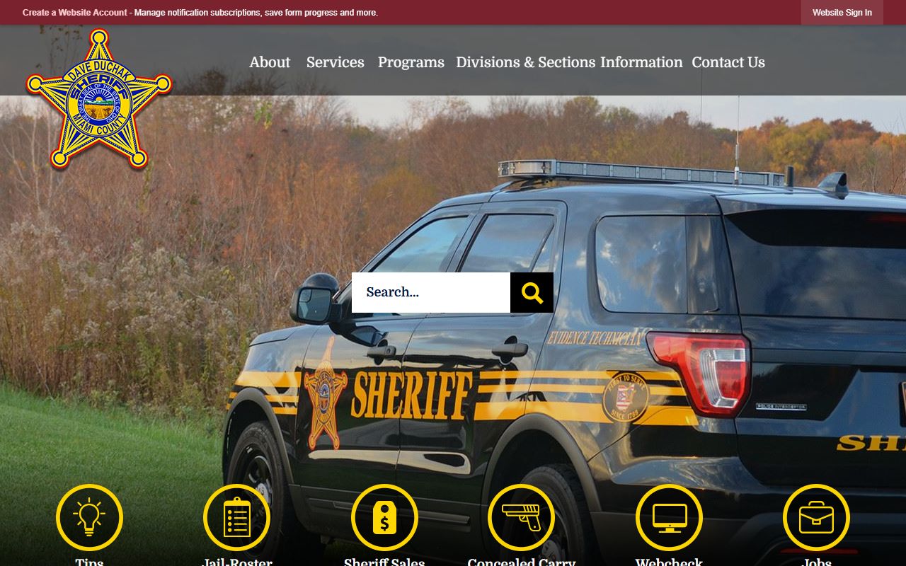 Miami County Sheriff website for recent arrests