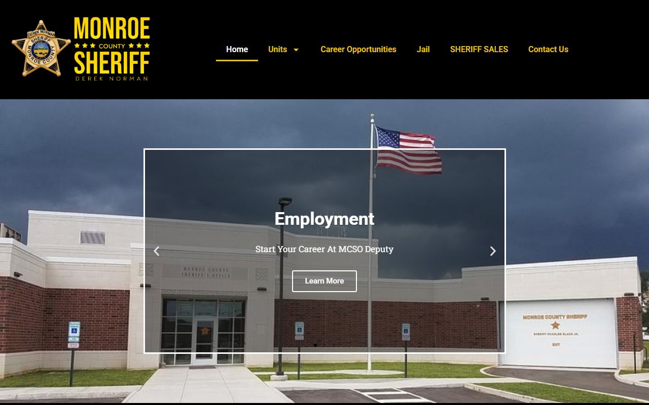 Monroe County Sheriff website for recent arrests