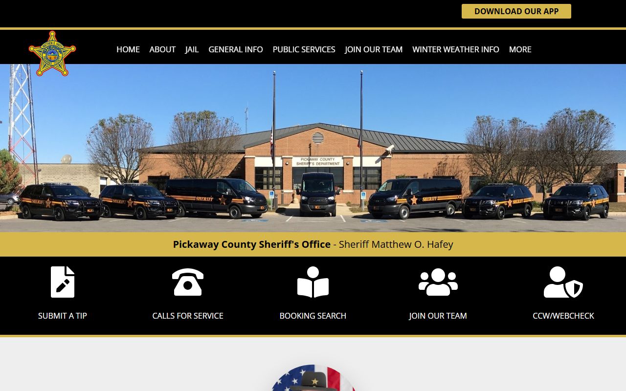 Pickaway County Sheriff's Office website for recent arrest lookups