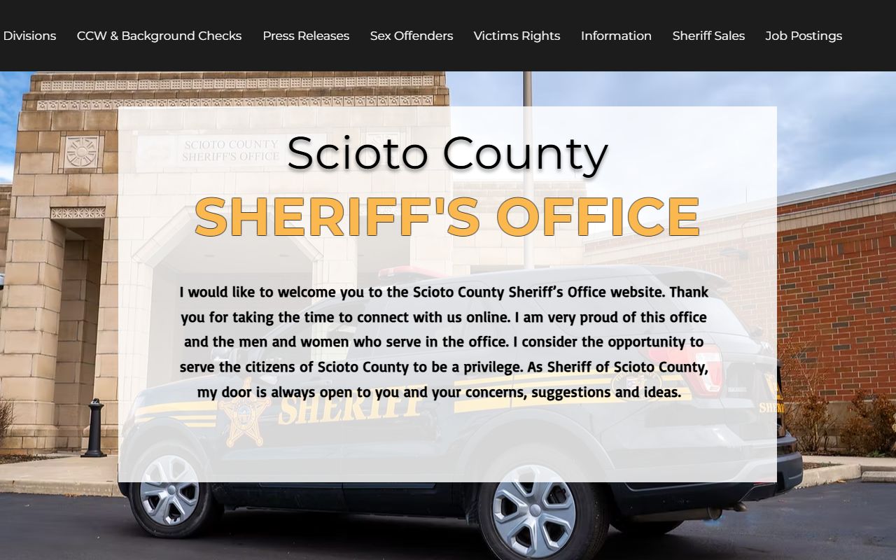 Scioto County Sheriff website for recent arrests in Portsmouth Ohio