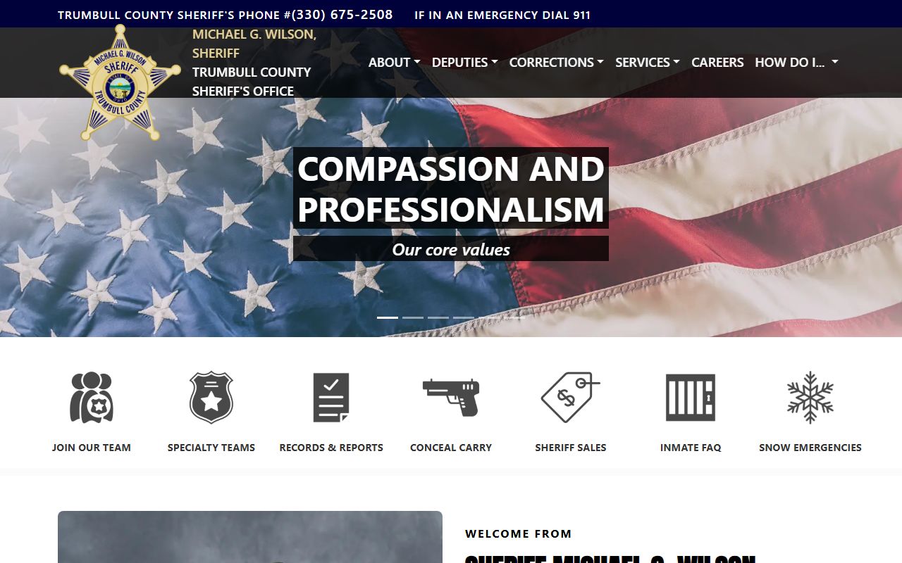 Trumbull County Sheriff website for recent arrests