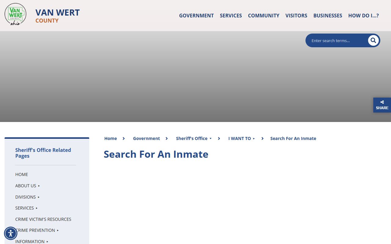 Van Wert County inmate search for recent arrests