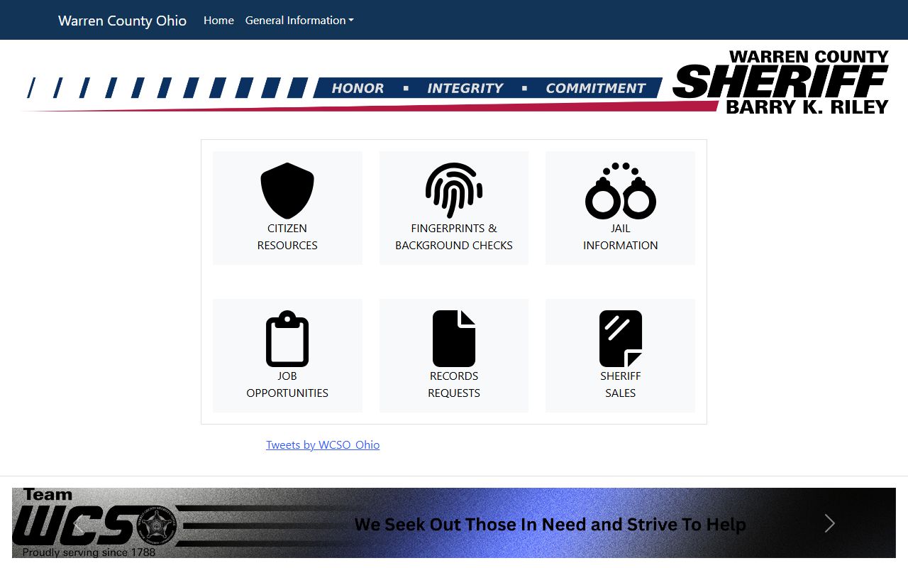 Warren County Sheriff website for recent arrests