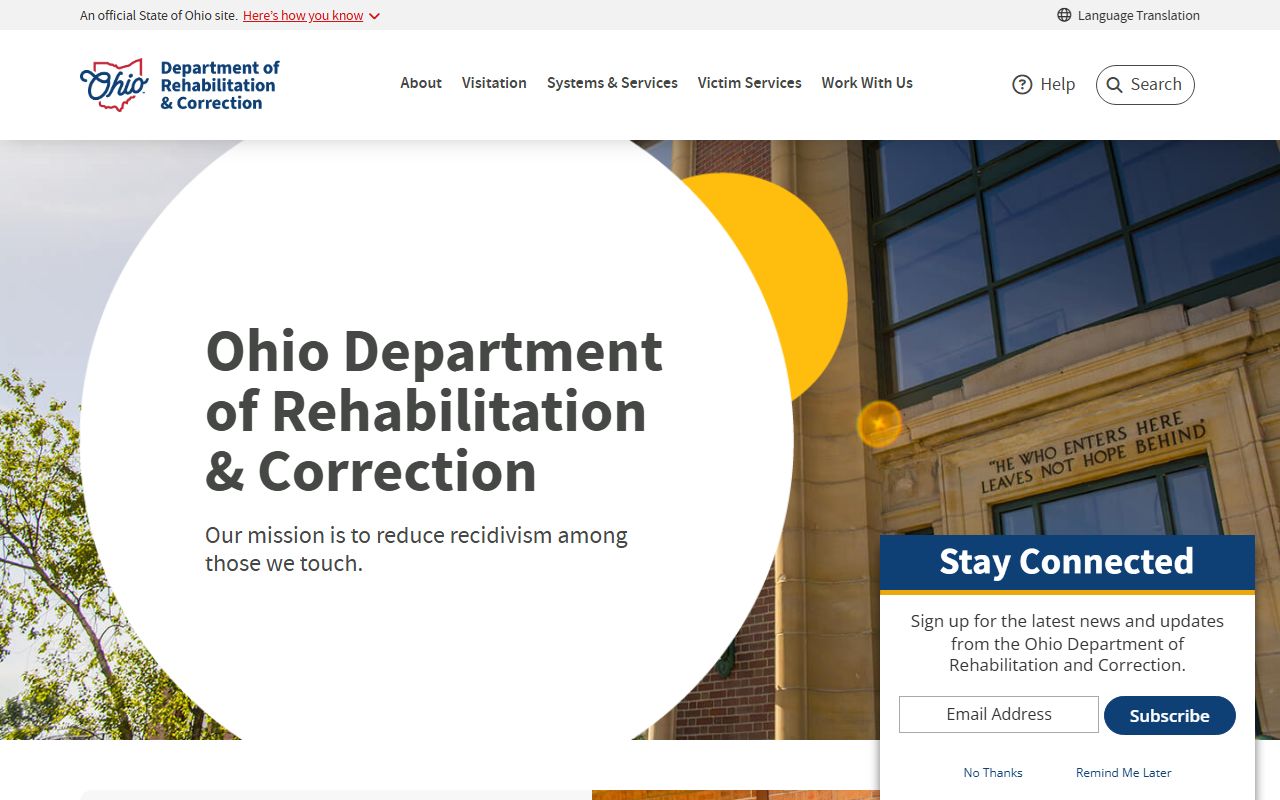 Ohio Department of Rehabilitation and Correction for recent arrests tracking