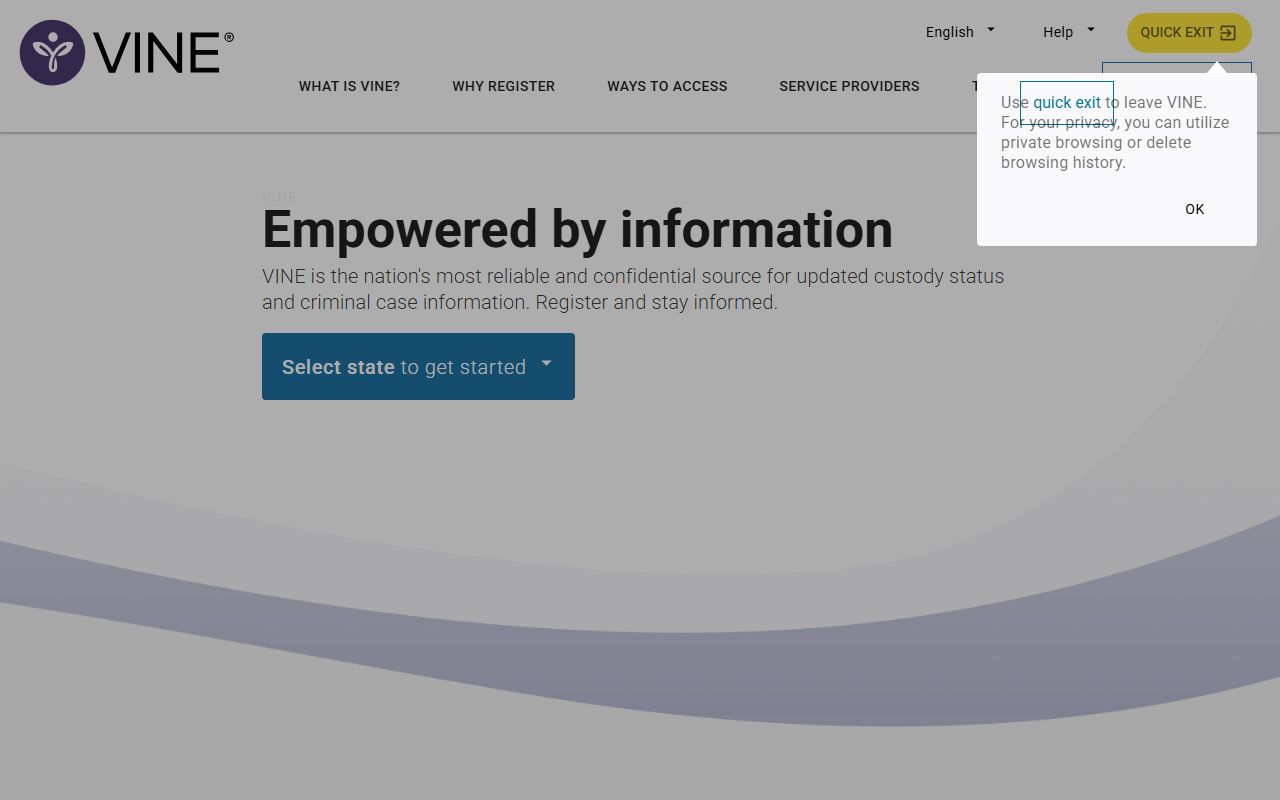 VINELink victim notification for Ohio recent arrests